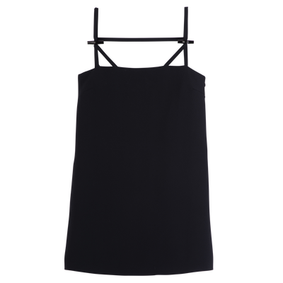 連身裙 , 黑色 - 荷葉邊