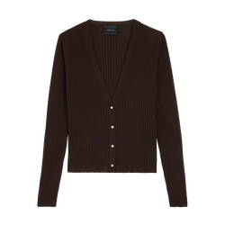 Cardigan , Mocha - Knit