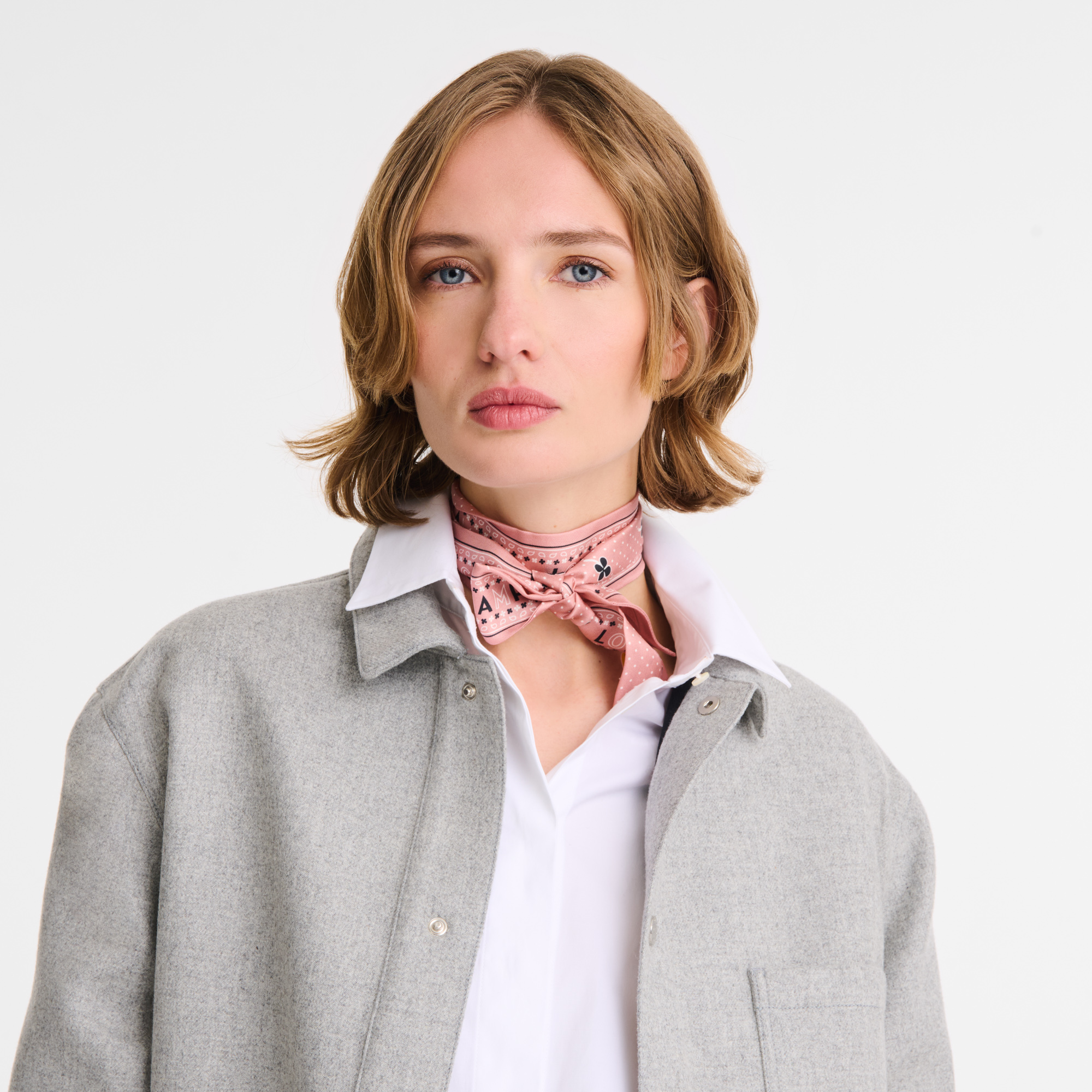 French Bandana Headband Pink Tea - Silk | Longchamp US French Bandana Headband Pink Tea - Silk | Longchamp US