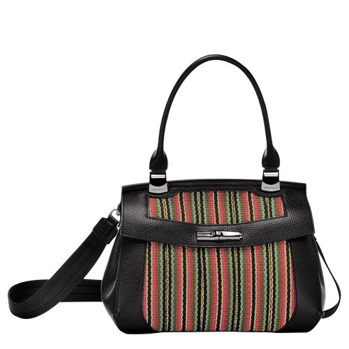 Sac porté main, D95 Noir/Figue/Kaki Sac porté main, D95 Noir/Figue/Kaki, hi-res