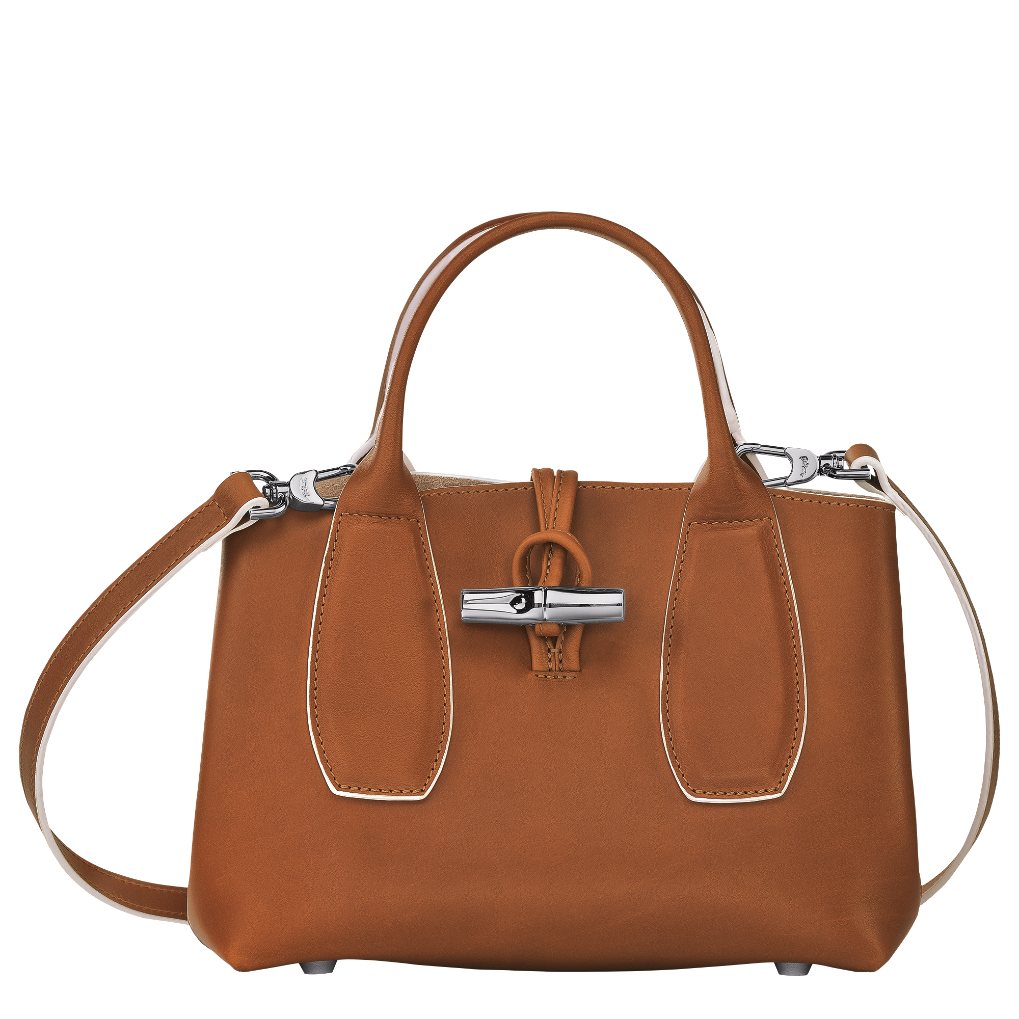 Roseau leather handbag Longchamp Gold in Leather - 31739065
