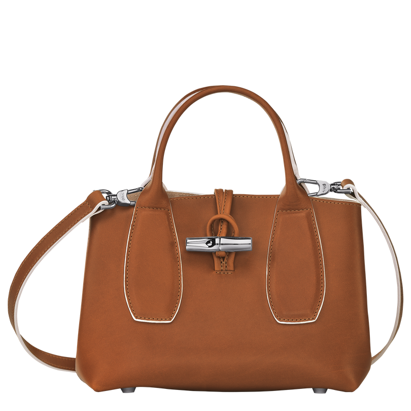 Roseau S Handbag , Cognac - Leather  - View 1 of  7