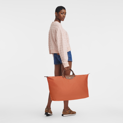 Le Pliage Original M Travel bag , Orange - Recycled canvas