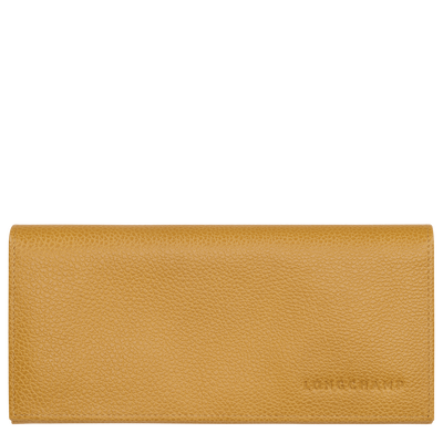 Le Foulonné Long continental wallet , Nutmeg - Leather