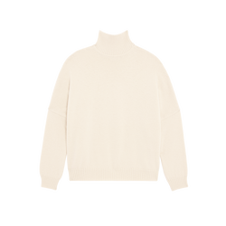 Camisola de gola alta , Malha - Marfim