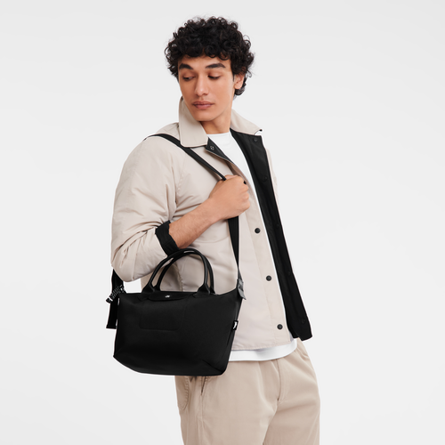 Le Pliage Energy S Handbag , Black - Recycled canvas - View 2 of  6