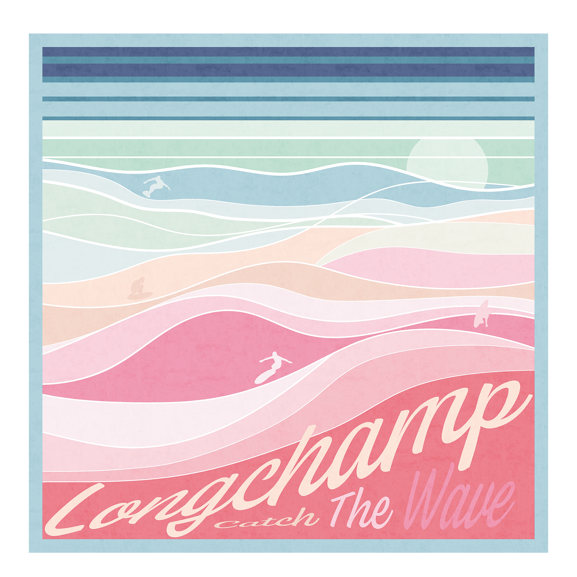 En Pleine Vague Foulard di seta 50,  Arcobaleno