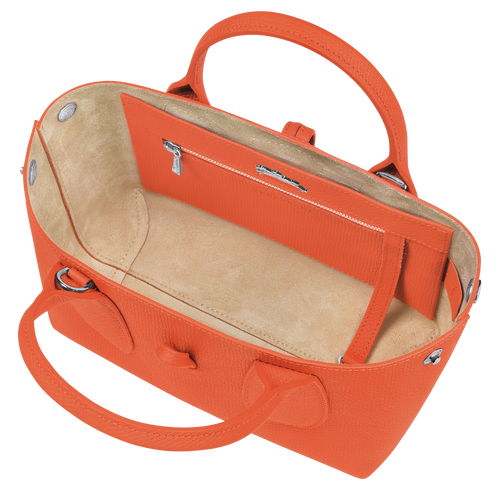 Le Roseau S Handbag , Orange - Leather - View 6 of  7