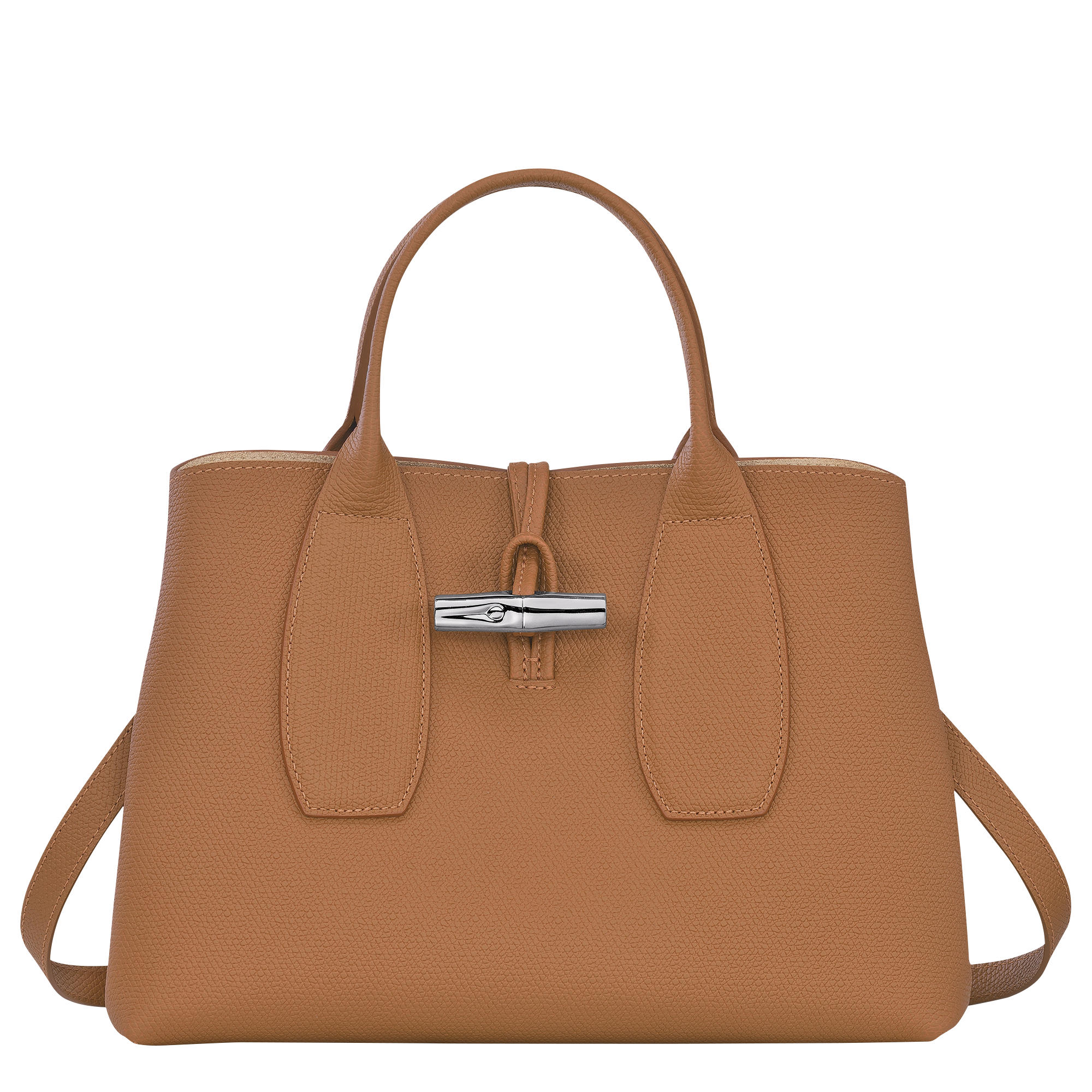 Longchamp Roseau Natural Shoulder Bag M