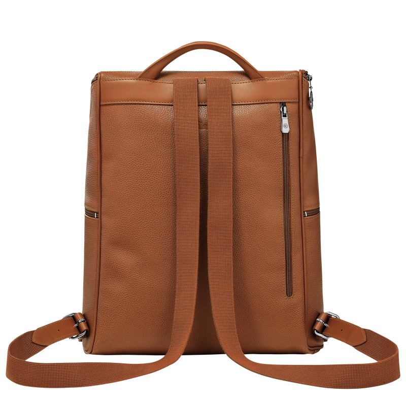 Le Foulonné Backpack , Caramel - Leather  - View 4 of 5