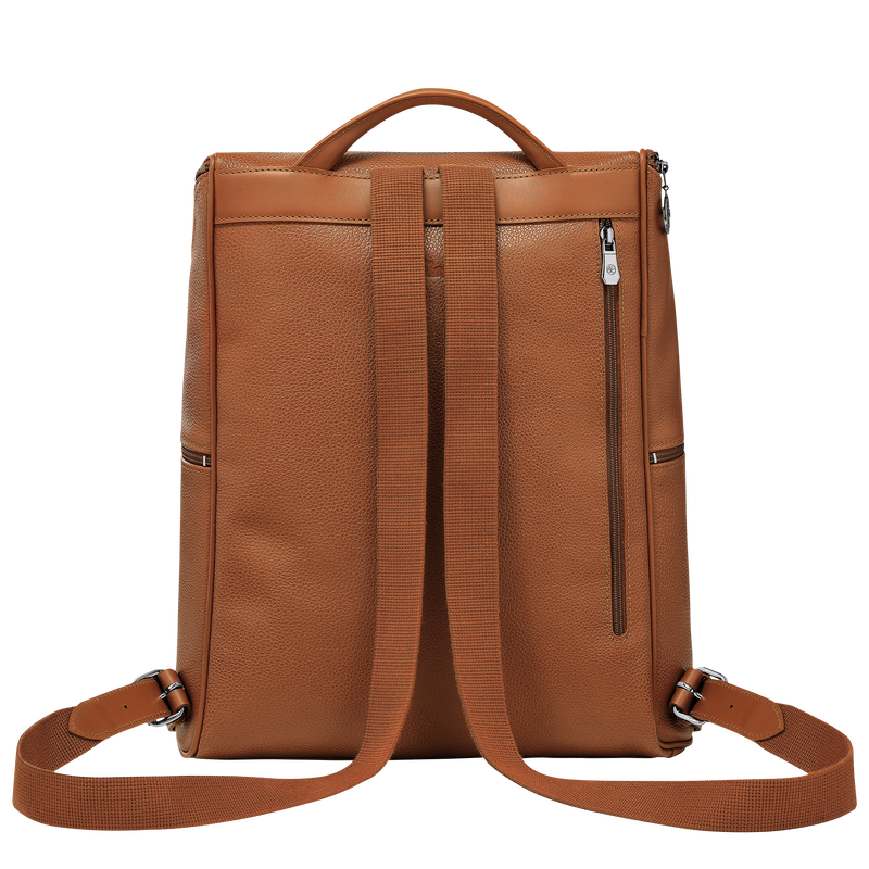 Le Foulonné Backpack , Caramel - Leather  - View 4 of  4