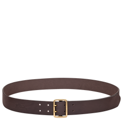 Archive Men's belt , Mocha - Leather