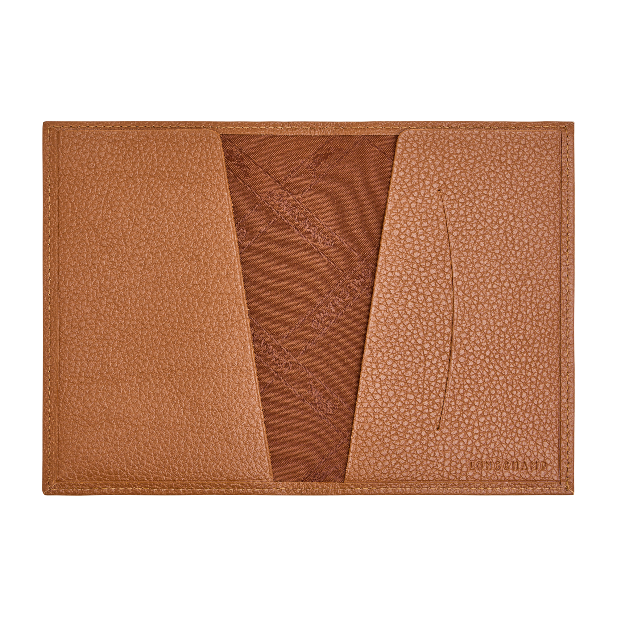 Le Foulonn&eacute; Passport cover, Caramel