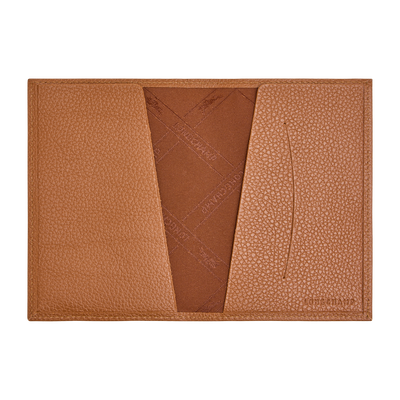 Le Foulonn&eacute; Passport cover, Caramel
