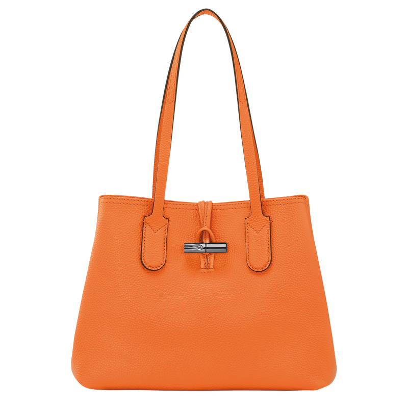 Roseau Essential M Tote bag , Orange - Leather  - View 1 of 4