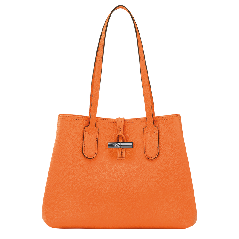 Roseau Essential M Tote bag , Orange - Leather  - View 1 of 4