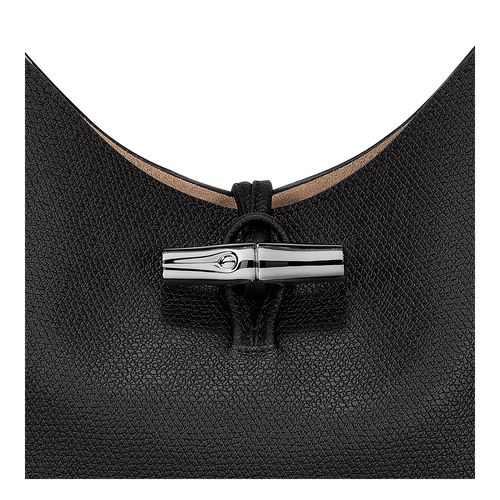 Roseau M Hobo bag , Black - Leather - View 6 of  6
