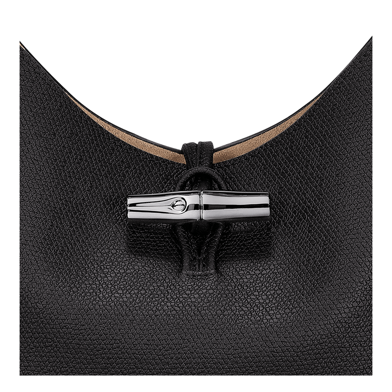 Roseau M Hobo bag , Black - Leather  - View 6 of  6
