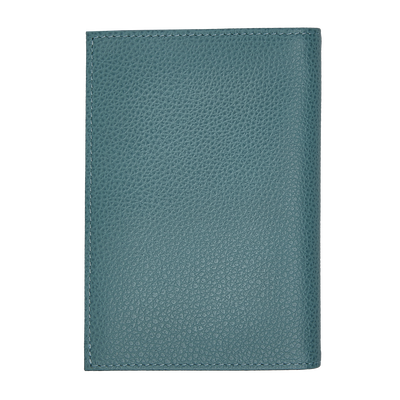 Le Foulonné Passport cover , Eucalyptus - Leather