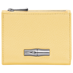 Le Roseau Compact wallet , Yellow Chick - Leather