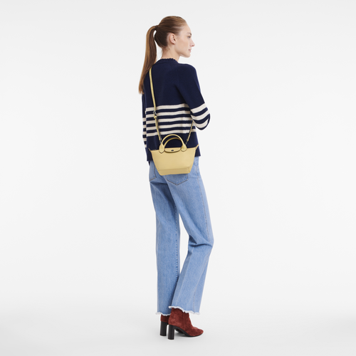Handtasche XS Le Pliage Xtra , Leder - Weizengelb - Ansicht 2 von 6