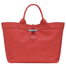 Le Roseau L Tote bag , Red - Leather
