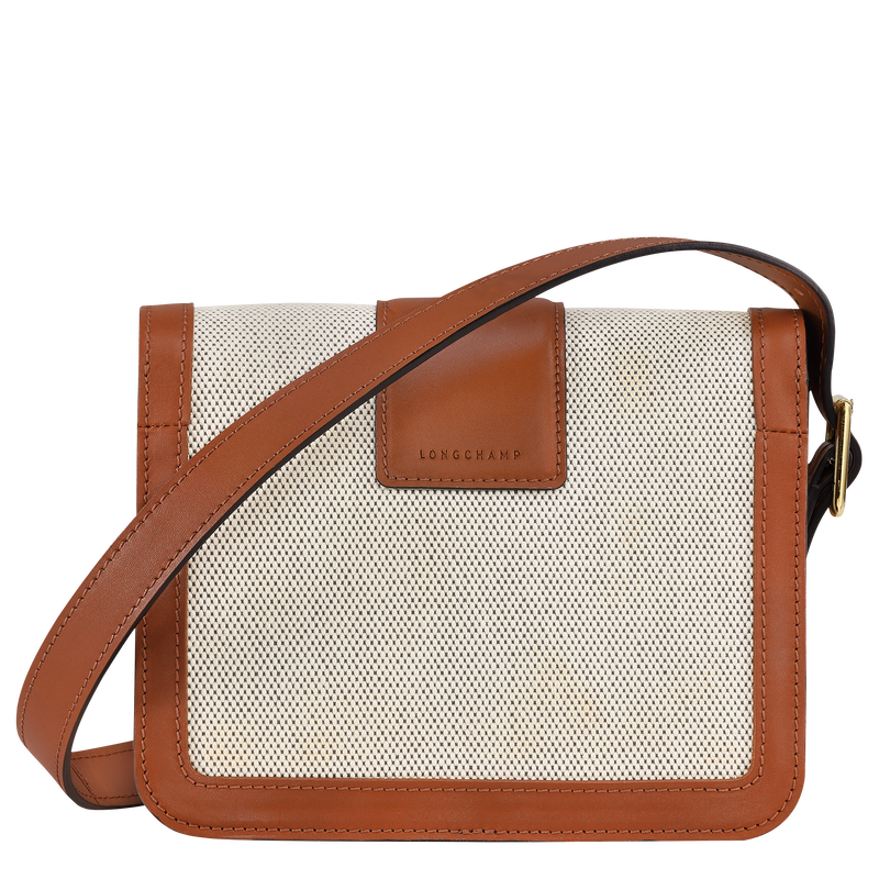 Box-Trot Crossbodytas S , Cognac - Canvas  - Weergave 4 van  6