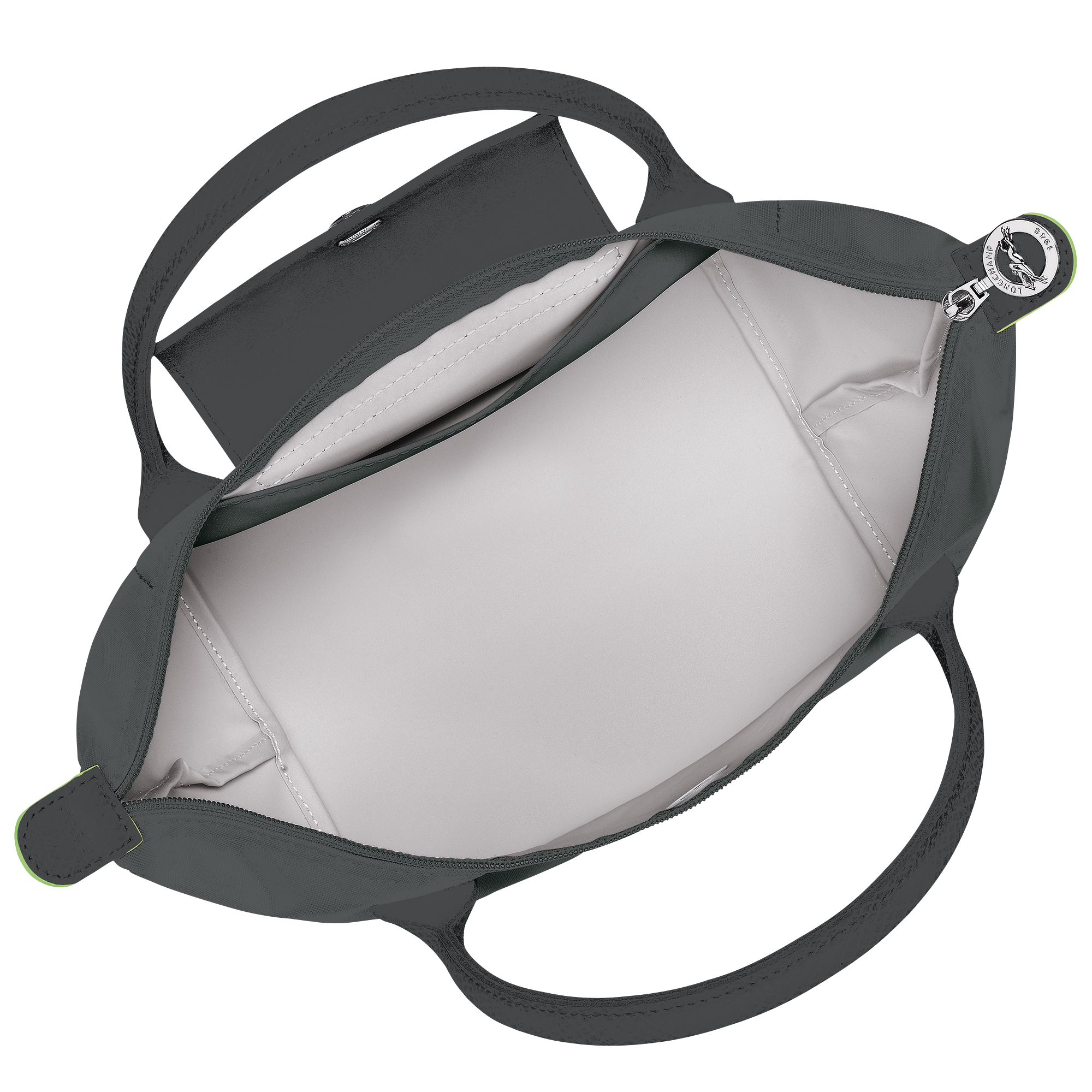 르 플리아쥬 그린 탑 핸들백 M, 그래파이트