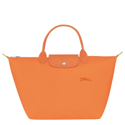 Le Pliage Green M Handbag , Orange - Recycled canvas