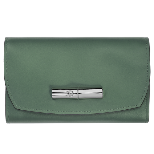 Brieftasche im Kompaktformat Le Roseau , Leder - Salbei - Ansicht 1 von 2