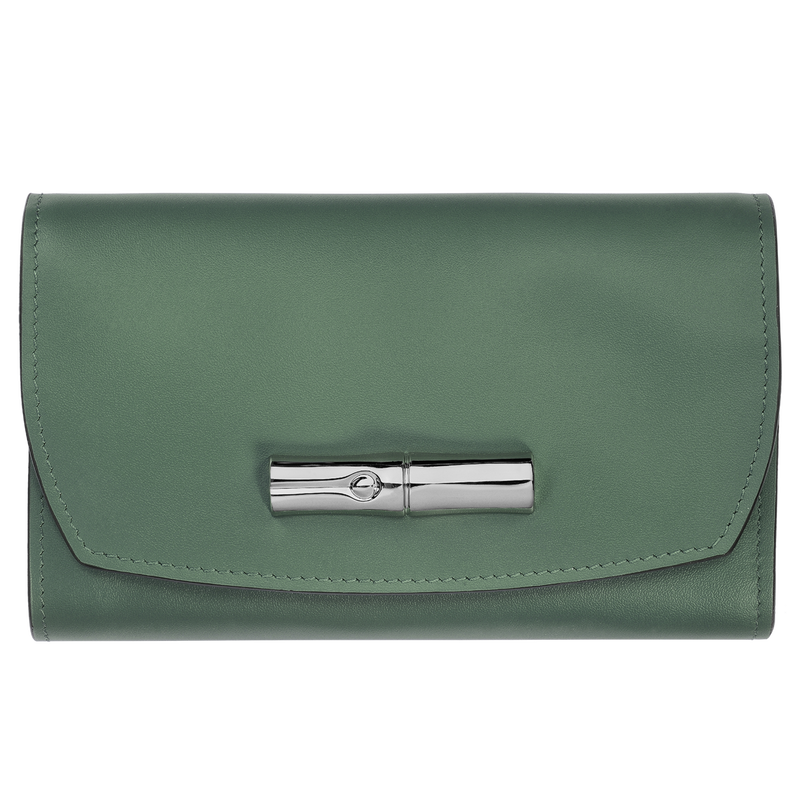 Brieftasche im Kompaktformat Le Roseau , Leder - Salbei  - Ansicht 1 von 2