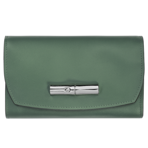 Brieftasche im Kompaktformat Roseau , Leder - Salbei - Ansicht 1 von 2