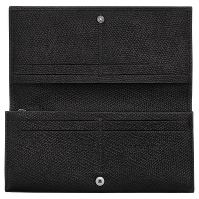 Le Roseau Carteira continental comprida, Preto