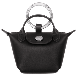 Le Pliage Xtra Key ring , Black - Leather