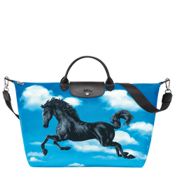Reisetasche S Longchamp x ToiletPaper , Canvas - Wolkenblau