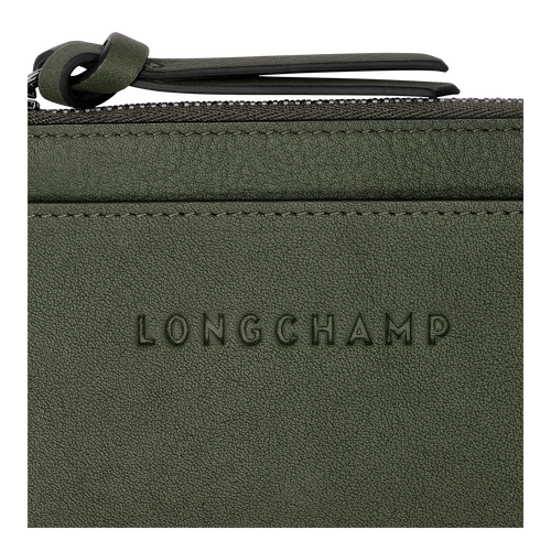 Longchamp 3D Card holder , Khaki - Leather - View 4 of  4