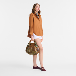 Le Pliage Collection Mesh bag , Tobacco - Canvas