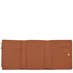 Brieftasche im Kompaktformat Le Foulonné , Leder - Caramel