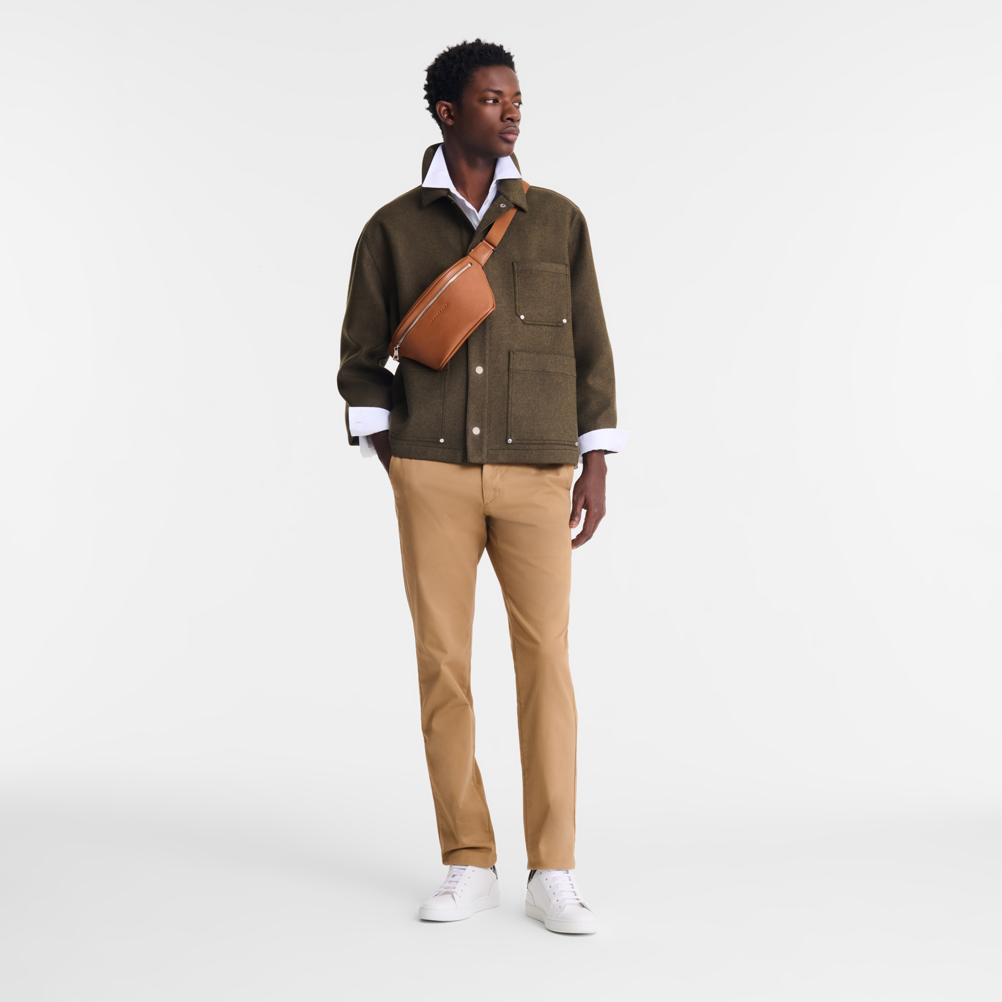 Le Foulonn&eacute; Belt bag, Caramel