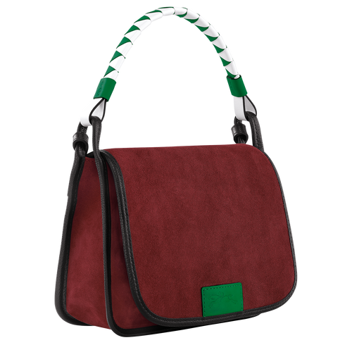 Le Foulonné M Crossbody bag , Mahogany - Leather - View 3 of  4