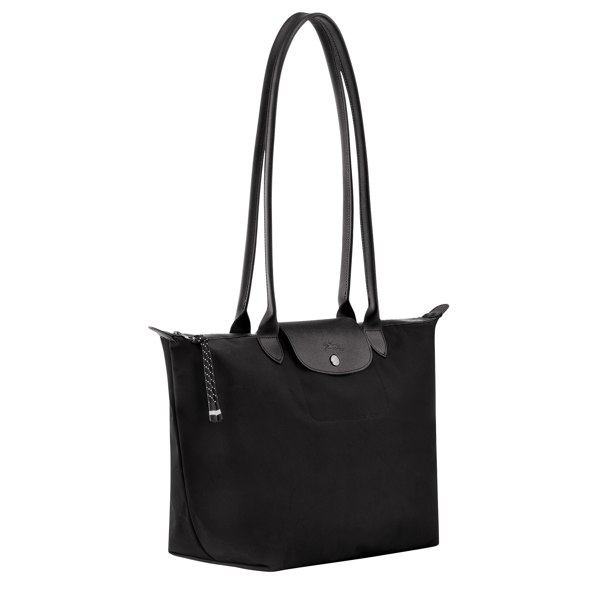 Le Pliage Energy Crossbody-Tasche mit langen Henkeln L, Schwarz