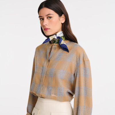 null Hemd, Camel/Grau