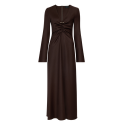 Vestido , Flanela - Castanho mocha