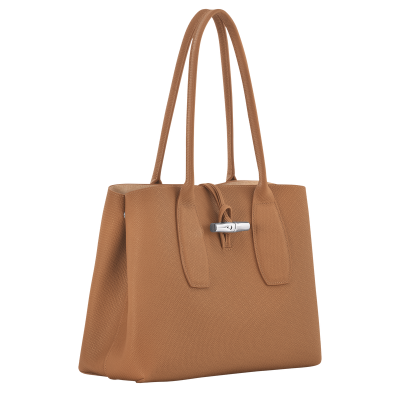 Roseau L Tote bag , Natural - Leather  - View 3 of  6
