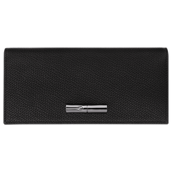 Le Roseau Long continental wallet , Black - Leather