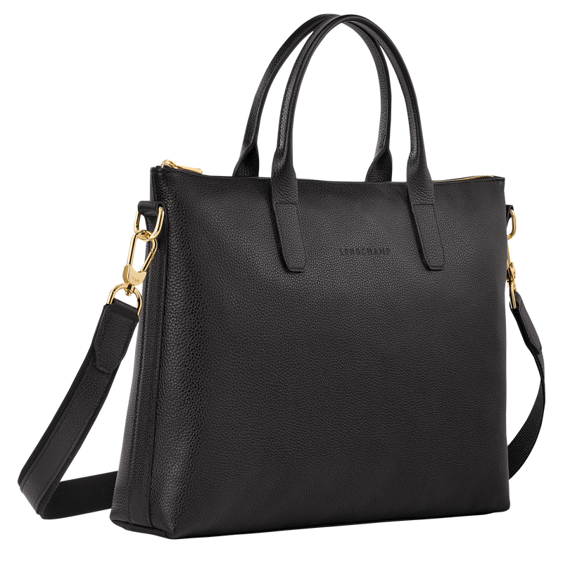 Le Foulonn&eacute; 系列 公事包 S , 黑色 - 皮革  - 查看 3 5