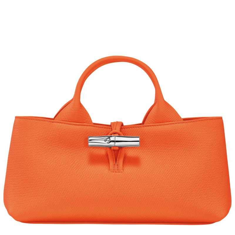 Le Roseau S Handbag Orange Leather Longchamp PL