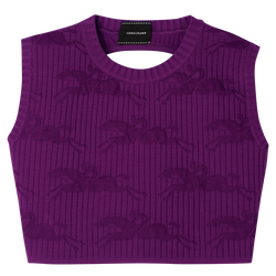 Sleeveless top , Violet - Knit
