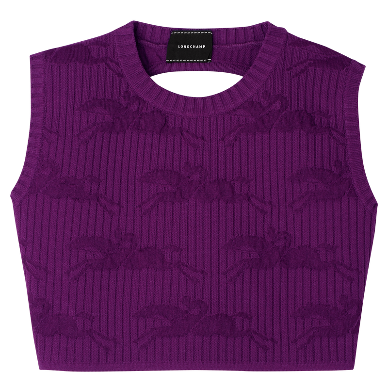 Sleeveless top , Violet - Knit  - View 1 of 4