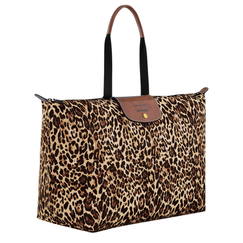 Longchamp X D'heygere Reisetasche/Rucksack S, Panther-Print